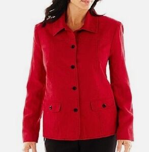 Alfred Dunner "On The Red Carpet" Faux Suede Blazer, Size 16 Style#79134, NWT